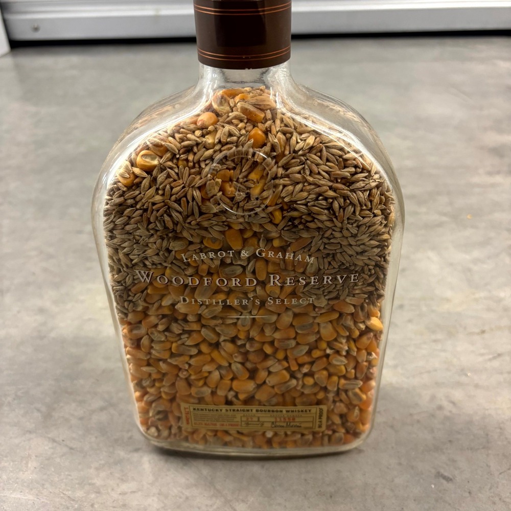 Woodford Reserve Labrot & Graham Display Bottle with Grains Bar Decor 1.75L Size